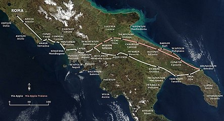 Map Via Appia