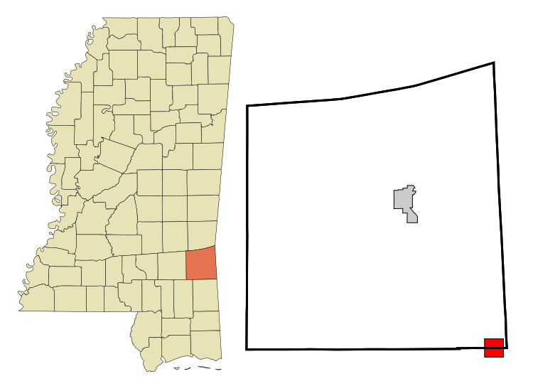 File:Wayne County Mississippi Incorporated and Unincorporated areas State Line Highlighted.svg