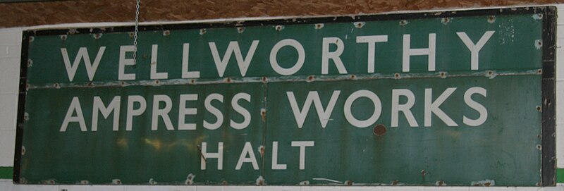 File:Wellworthy was a Works Halt on the Lymington branch. The line is still open, but the halt closed with the works some years ago.jpg