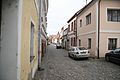 Čeština: Západní pohled na ulici Leopolda Pokorného v Třebíči, okr. Třebíč. English: West view of Leopolda Pokorného street in Třebíč, Třebíč District.