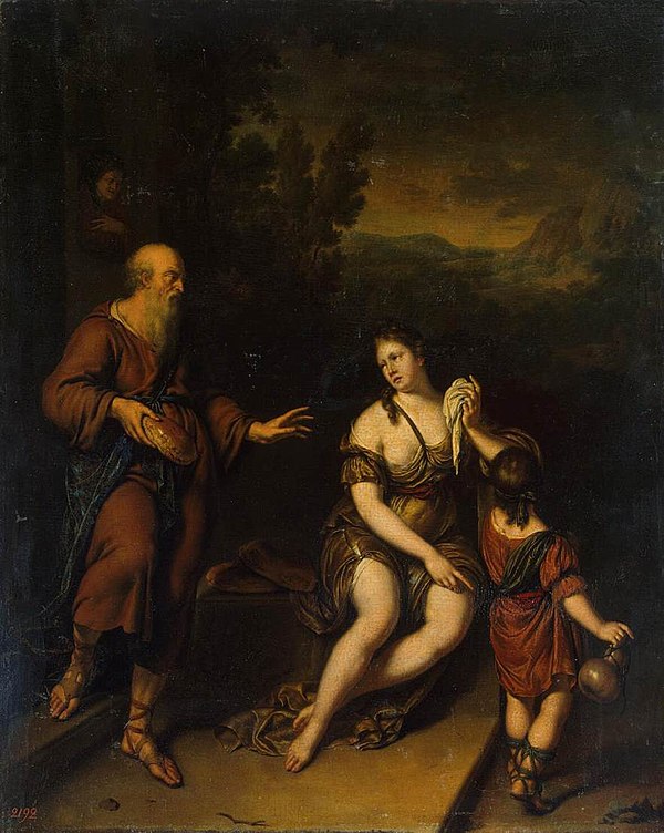 Abraham and his family on their way