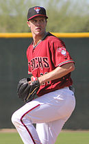 Zack Greinke, the active leader in assists by a pitcher and 239th all-time. Zack Greinke on February 27, 2016.jpg