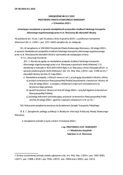 File:Zarządzenie nr 611-2022 z 13-04-2022.pdf