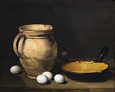 Les oeufs (Eggs) by Antoine Vollon in Musée des Beaux-Arts de Lyon