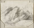 Leonardo da Vinci study of the rock formations of the Grigne