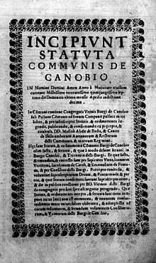 Gli statuti del comune di Canobbio (Statuta communis de Canobio), 1510
