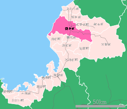 Fukui stads läge i prefekturen Fukui.