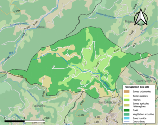 Farvekort, der viser arealanvendelse.