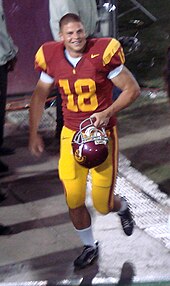 Buehler leaving the field after a 2007 USC game 090107-USCIdaho-DavidBuehler.jpg