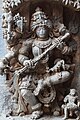 India, Chennakesava temple, ca. 12th century. Saraswati with stick-zither vina