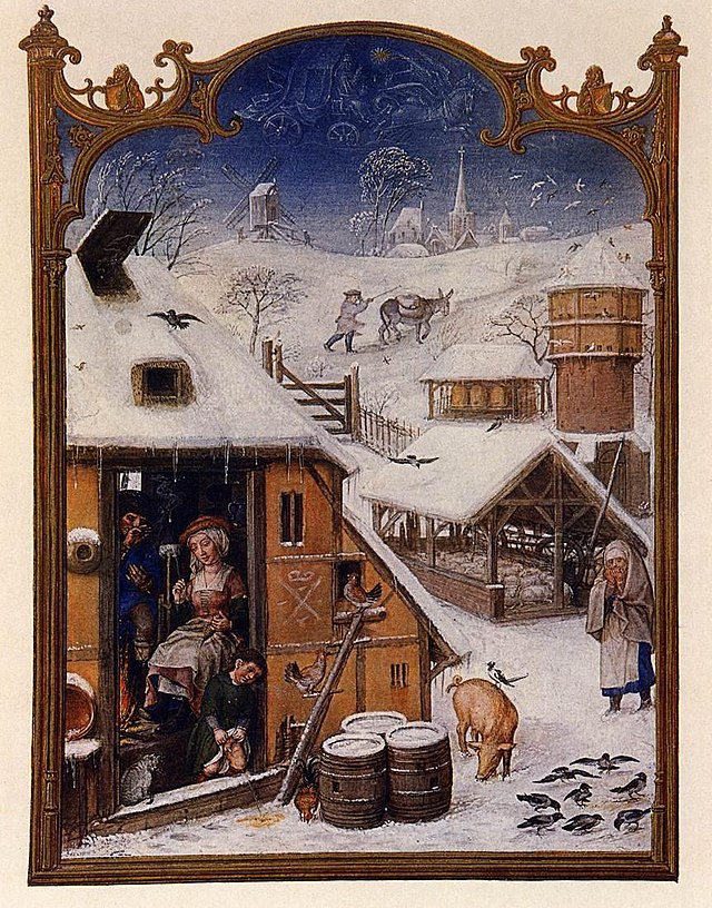 Der Januar - Darstellung aus dem Breviarium Grimani, um 1510
