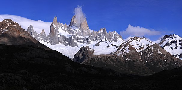 Panorama of Monte Fitz Roy in the morning