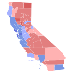 2002 California Attorney General election results map by county.svg