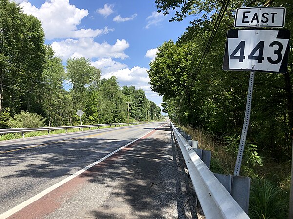 PA 443 eastbound in Mahoning Township