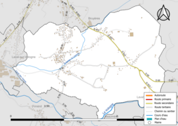 Réseaux hydrographique et routier de Champ-le-Duc.