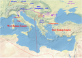 Carte des mouvements liés à l'invasion de Radagaise