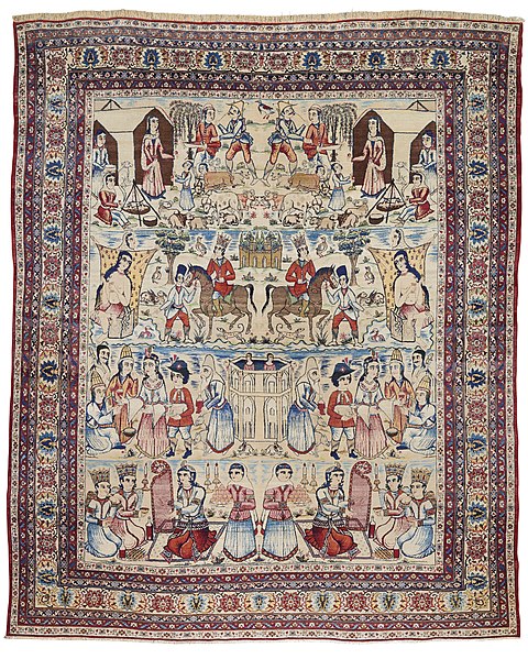 File:A pictorial Kirman carpet, south east Persia, circa 1870.jpg