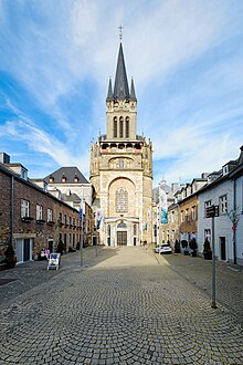 Aachen Cathedral seen from the west Aachener Dom Westansicht.jpg