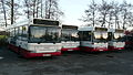 English: Four Abellio Surrey buses parked at Canal Bridge Industrial Estate, off Byfleet Road, New Haw, Surrey. The company's depot, further along the road in Wintersells Road Industrial Estate, is quite tight for space, which presumably explains why on this particular Sunday, some of the buses had been parked here instead. This part of Canal Bridge Industrial Estate is freely open for the public to pass by, which is presumably why the four buses parked here are Abellio Surrey's oldest and least valuable buses! From left to right are 8719 (S519 TCF), 8010 (Y42 YVV), 8708 (R508 SJM) and 8718 (S518 TCF). All are Dennis Dart SLF/Plaxton Pointer 2s, except for 8708 which has the original Plaxton Pointer style body. 8010 is a short 8.8m Mini Pointer Dart, and has now left the fleet.