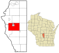 Thumbnail for File:Adams County Wisconsin incorporated and unincorporated areas Adams (town) highlighted.svg