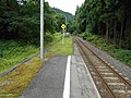 会津中川駅方面を望む（2017年8月）