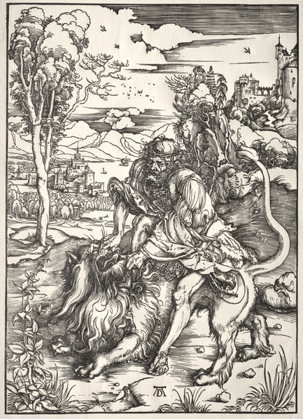 File:Albrecht Dürer - Samson and the Lion - 1924.310 - Cleveland Museum of Art.tif