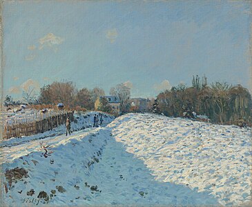 Effet de neige à Louveciennes, 1874, collection Hasso Plattner, musée Barberini