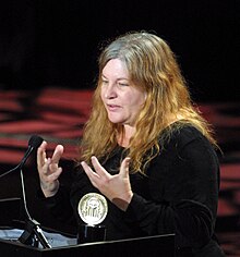 Allison Anders accepts the Peabody Award, May 2002 (cropped).jpg