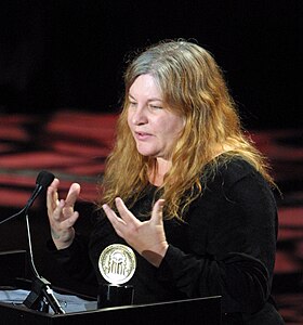 Allison Anders accepts the Peabody Award, May 2002 (cropped).jpg