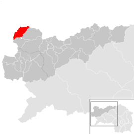 Poloha obce Altaussee v okrese Liezen (klikacia mapa)