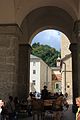 Deutsch: Blick in der Altstadt von Salzburg mit einem Fiaker