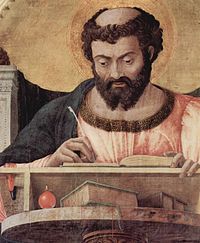 Prikaz sv. Luke talijanskog slikara Andree Mantegne.