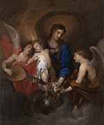 Anthony van Dyck - Virgin and Child with Music-Making Angel - 1945.357 - Yale University Art Gallery.jpg
