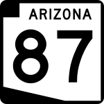 Arizona State Route 87 road sign