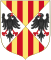 Arms of the Aragonese Kings of Sicily (Shape Variant).svg