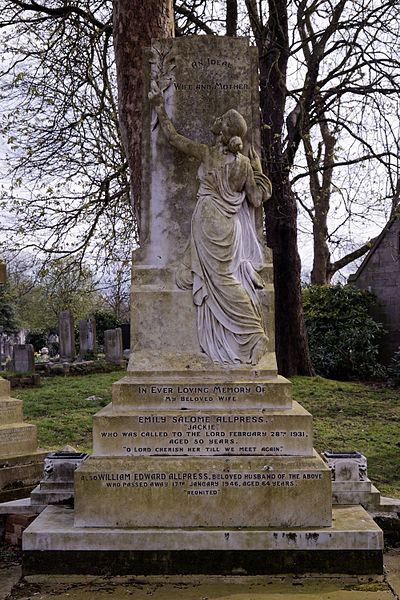 File:Art Deco gravestone - City of London Cemetery and Crematorium - Emily Salome and William Edward Allpress.jpg