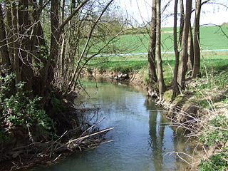 Aschbach (Wern) River in Germany