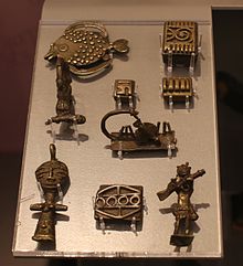 A selection of Ashanti goldweights Ashanti goldweights.JPG