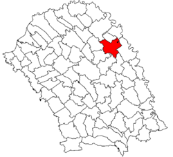 Location of Avrămeni, Botoşani