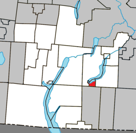 Location within Memphrémagog Regional County Municipality.