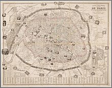 1857 (Vuillemin & Bénard, Nouveau plan illustré de la ville de Paris : avec le système complet de ses fortifications et forts détachés, et des communes de la banlieue)