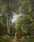 Piekrastes koki maijā tuvu Iselingen Manor, Zēlande, Peter Christian Skovgaard, 1857