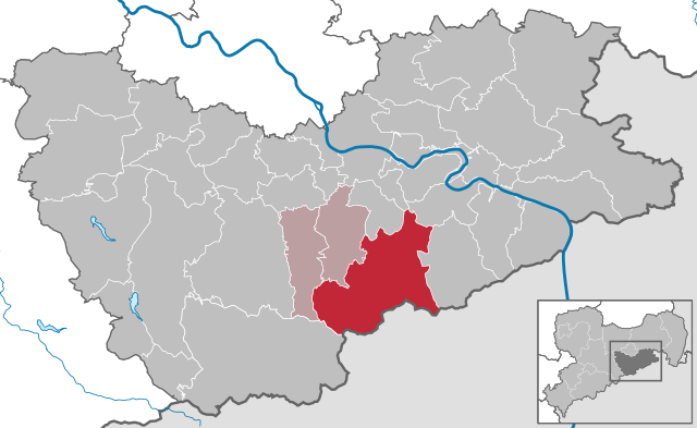 巴特戈特洛伊巴-贝格吉斯许伯尔在萨克森施韦茨-东厄尔士山县的位置