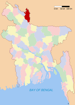 Kaart van Kurigram