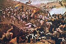 The Battle of Boyaca was the decisive battle that ensured success of the liberation campaign of New Granada. Batalla de Boyaca de Martin Tovar y Tovar.jpg