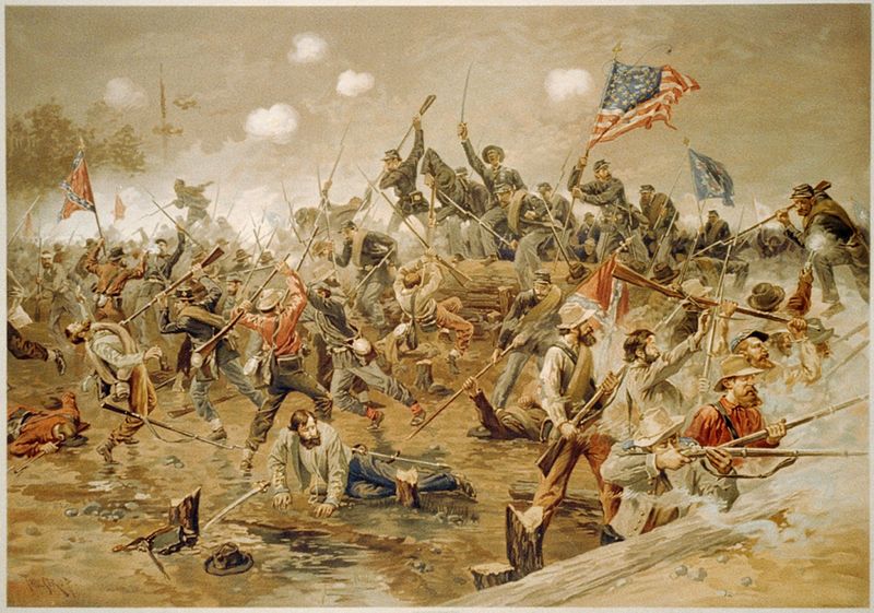 File:Battle of Spotsylvania - Thure de Thulstrup.jpg