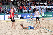 Deutsch: Beachhandball Europameisterschaften 2019 (Beach handball Euro); Tag 6: 7. Juli 2019 – Männerfinale, Dänemark-Norwegen 2:0 (25:18, 19:16) English: Beach handball Euro; Day 6: 7 July 2019 – Men's Final – Denmark-Norway 2:0 (25:18, 19:16)