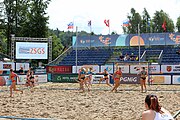 Deutsch: Beachhandball Europameisterschaften 2019 (Beach handball Euro); Tag 5: 6. Juli 2019 – Frauen, Halbfinale, Kroatien-Dänemark 1:2 (12:19, 17:10, 4:7) English: Beach handball Euro; Day 5: 6 July 2019 – Semifinal Men – Croatia-Denmark 1:2 (12:19, 17:10, 4:7)