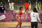 Deutsch: Beachhandball bei den Olympischen Jugendspielen 2018; Tag 5, 10. November 2018; Mädchen, Platzierungsrunde - Mauritius-Venezuela 0:2 English: Beach handball at the 2018 Summer Youth Olympics at 11 October 2018 – Girls Consolation Round – Mauritius-Venezuela 0:2