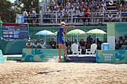 Deutsch: Beachvolleyball bei den Olympischen Jugendspielen 2018; Tag 11, 17. Oktober 2018; Jungen,Finale – Niederlande (Matthew Immers/Yorick de Groot)-Schweden (David Åhman/Jonatan Hellvig) 0:2 (20–22/15–21) English: Beach volleyball at the 2018 Summer Youth Olympics at 17 October 2018 – Final – Netherlands (Matthew Immers/Yorick de Groot)-Sweden (David Åhman/Jonatan Hellvig) 0:2 (20–22/15–21)